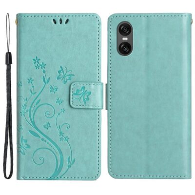 Sony Xperia 10 VI Suojakotelo Kukka Turkoosi