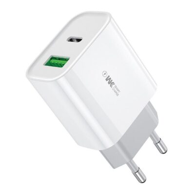 WK WP-U53 Seinälaturi USB-C + USB-A 20W