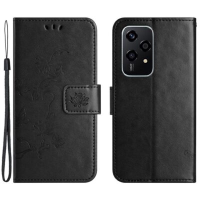 Honor 200 Lite 5G Kotelo Kukka Musta