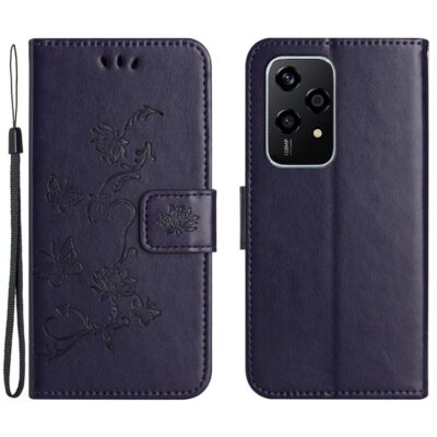Honor 200 Lite 5G Kotelo Kukka Tummanvioletti