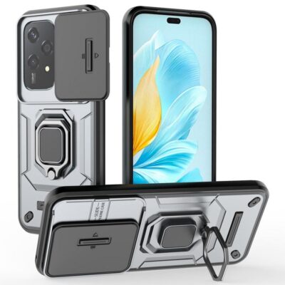 Honor 200 Lite 5G Sormus Kuori Kamerasuojalla Harmaa