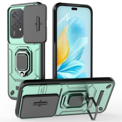 Honor 200 Lite 5G Sormus Kuori Kamerasuojalla Vihreä