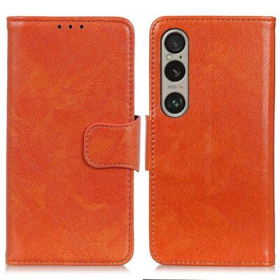 Sony Xperia 1 VI Suojakotelo Oranssi Nahka