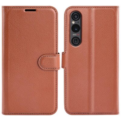 Sony Xperia 1 VI Suojakotelo PU-Nahka Ruskea