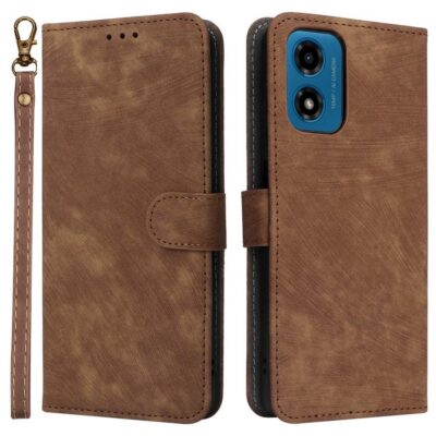 Motorola Moto E14 RFID Suojattu Kotelo Ruskea