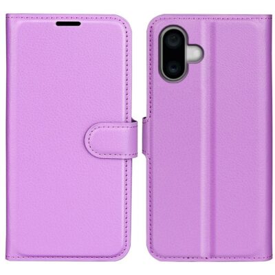 Apple iPhone 16 Kotelo PU-Nahka Violetti