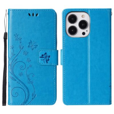 Apple iPhone 16 Pro Kotelo Kukka Sininen