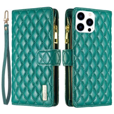 Apple iPhone 16 Pro Max Lompakko Rhombus Tummanvihreä