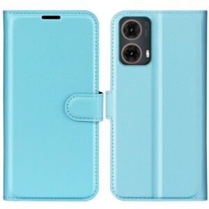 Motorola Moto G85 5G Kotelo PU-Nahka Vaaleansininen