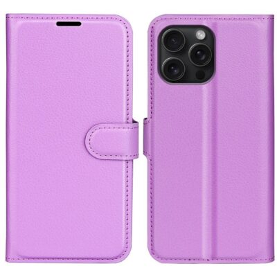 Apple iPhone 16 Pro Kotelo PU-Nahka Violetti