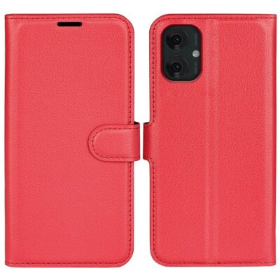 Motorola Moto G55 5G Kotelo PU-Nahka Punainen
