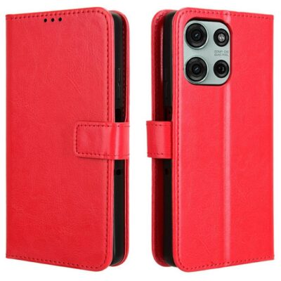 Motorola Moto G75 5G Kotelo PU-Nahka Punainen