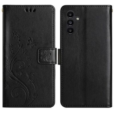 Samsung Galaxy S24 FE 5G Kotelo Kukka Musta