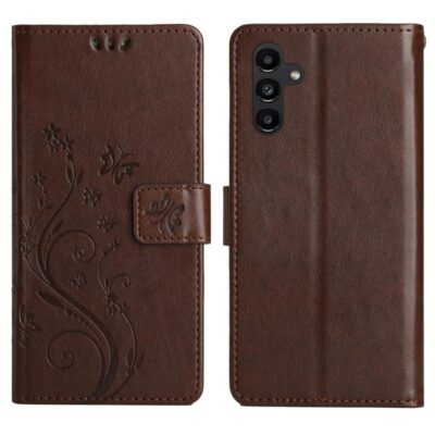 Samsung Galaxy S24 FE 5G Kotelo Kukka Ruskea