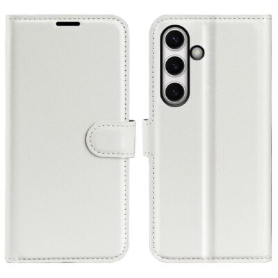 Samsung Galaxy S24 FE 5G Kotelo PU-Nahka Valkoinen