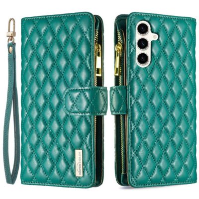 Samsung Galaxy S24 FE 5G Lompakko Rhombus Vihreä