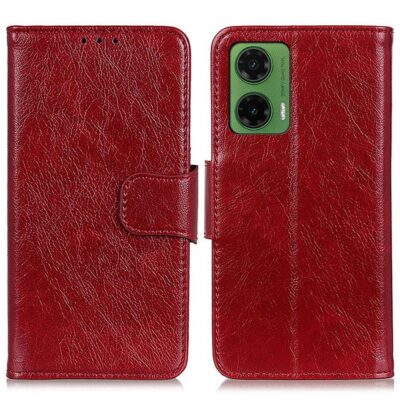 Motorola Moto G35 5G Kotelo Punainen Nahka