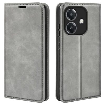 Oppo A40 Kannellinen Suojakotelo Harmaa