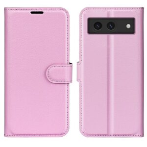Google Pixel 8a Suojakotelo PU-Nahka Vaaleanpunainen
