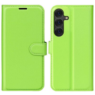 Samsung Galaxy S25 5G Kotelo PU-Nahka Vihreä