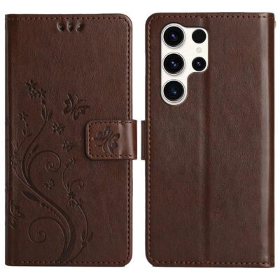 Samsung Galaxy S25 Ultra 5G Kotelo Kukka Ruskea