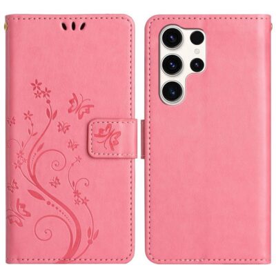 Samsung Galaxy S25 Ultra 5G Kotelo Kukka Vaaleanpunainen