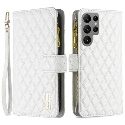 Samsung Galaxy S25 Ultra 5G Lompakko Rhombus Valkoinen