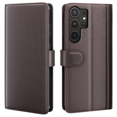 Samsung Galaxy S25 Ultra 5G Nahkakotelo Tummanruskea