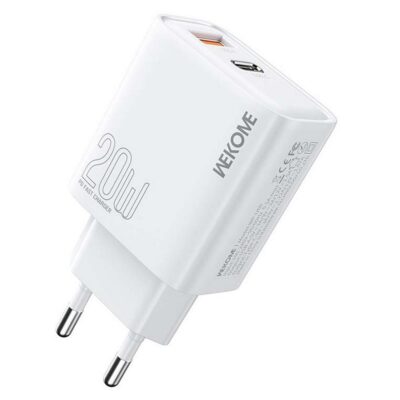 Wekome WP-U60 Seinälaturi USB-C + USB-A 20W