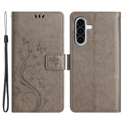 Samsung Galaxy A26 5G Kotelo Kukka Harmaa