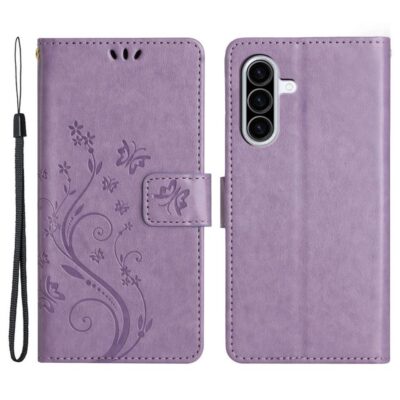 Samsung Galaxy A26 5G Kotelo Kukka Vaaleanvioletti