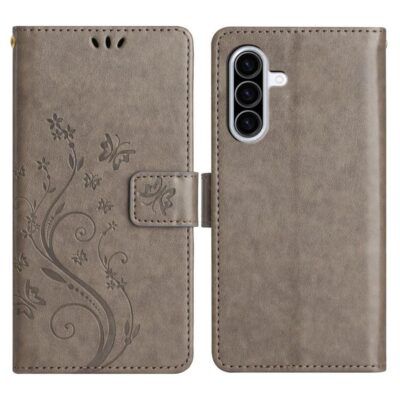 Samsung Galaxy A36 5G Kotelo Kukka Harmaa