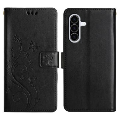 Samsung Galaxy A36 5G Kotelo Kukka Musta