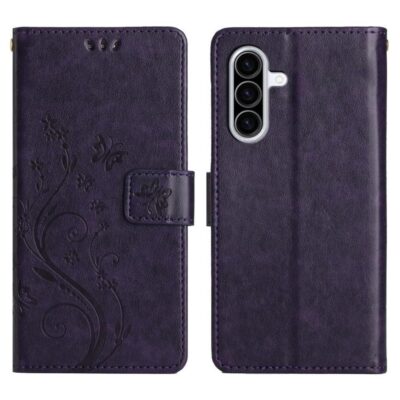 Samsung Galaxy A36 5G Kotelo Kukka Tummanvioletti