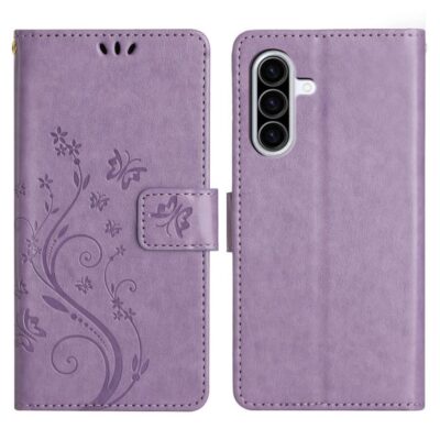 Samsung Galaxy A36 5G Kotelo Kukka Vaaleanvioletti