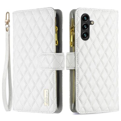 Samsung Galaxy A56 5G Lompakko Rhombus Valkoinen