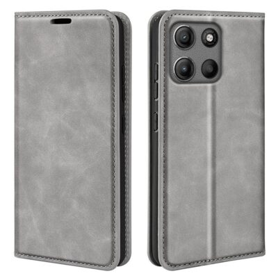 Motorola Moto G15 / G15 Power Kannellinen Kotelo Harmaa