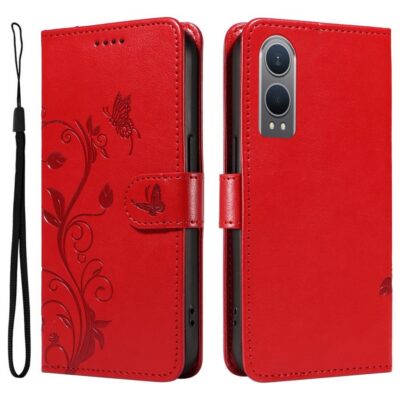 OnePlus Nord CE 4 Lite 5G Kotelo Kukka Punainen