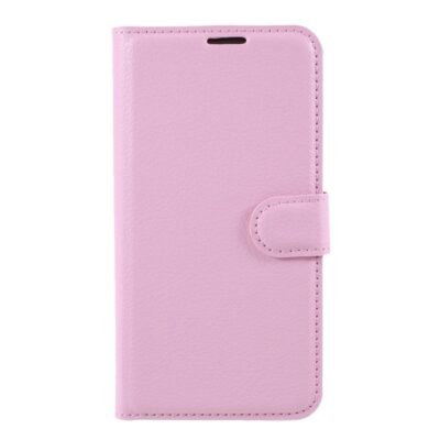 Apple iPhone 12 / 12 Pro Kotelo PU-Nahka Vaaleanpunainen