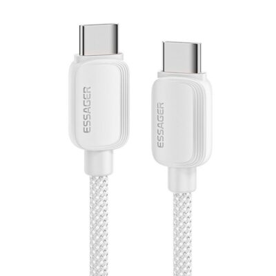 ESSAGER USB-C – USB-C Pikalatauskaapeli 100W 2m Valkoinen