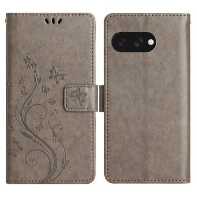 Google Pixel 9a Suojakotelo Kukka Harmaa