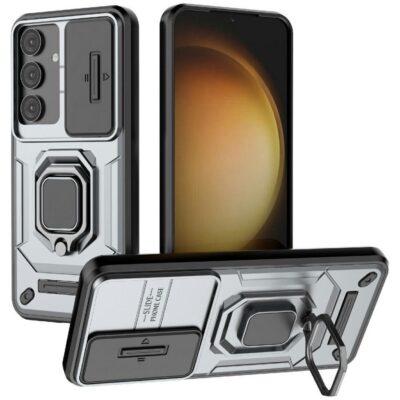 Samsung Galaxy A26 5G Sormuskuori Kamerasuojalla Harmaa