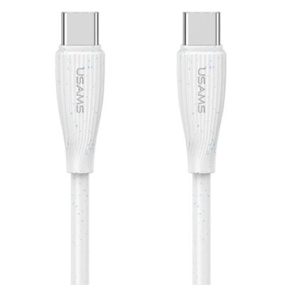 Usams USB-C – USB-C Pikalatauskaapeli 60W 1m Valkoinen