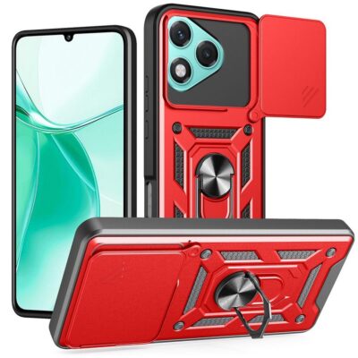 Honor 400 Lite 5G Sormus Suojakuori Kamerasuojalla Punainen