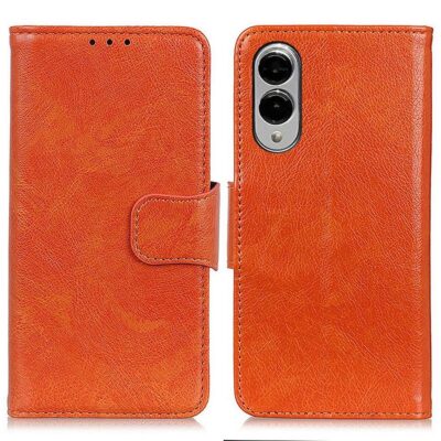 Samsung Galaxy S25 Edge 5G Nahkakotelo Oranssi