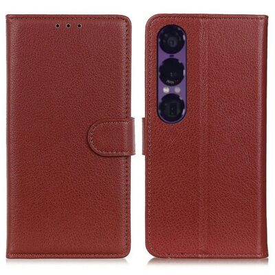 Sony Xperia 1 VII Suojakotelo PU-Nahka Ruskea