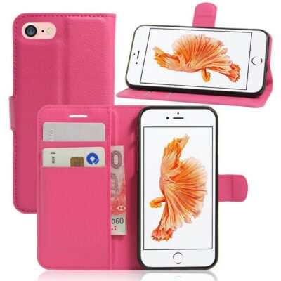 Apple iPhone 7 / 8 / SE (2020) Kotelo PU-Nahka Pinkki