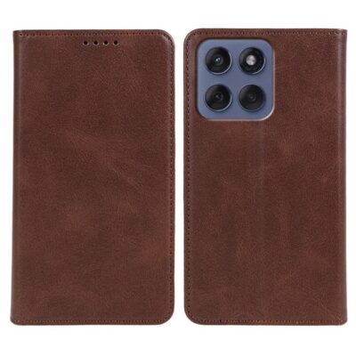 Motorola Edge 60 5G Kannellinen Kotelo Tummanruskea