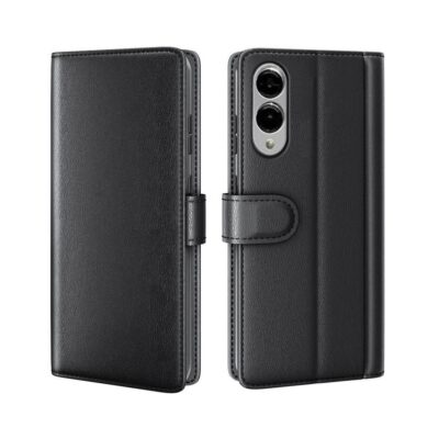 Samsung Galaxy S25 Edge 5G Suojakotelo Musta Nahka