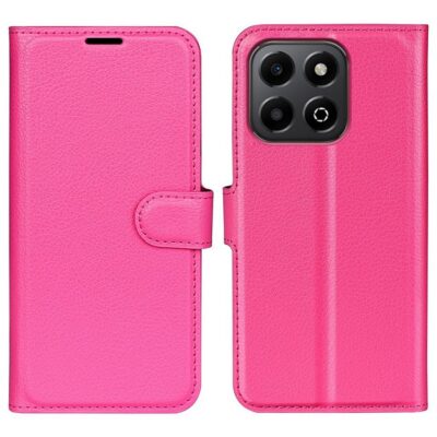 Honor X6b Lompakko Suojakotelo PU-Nahka Pinkki